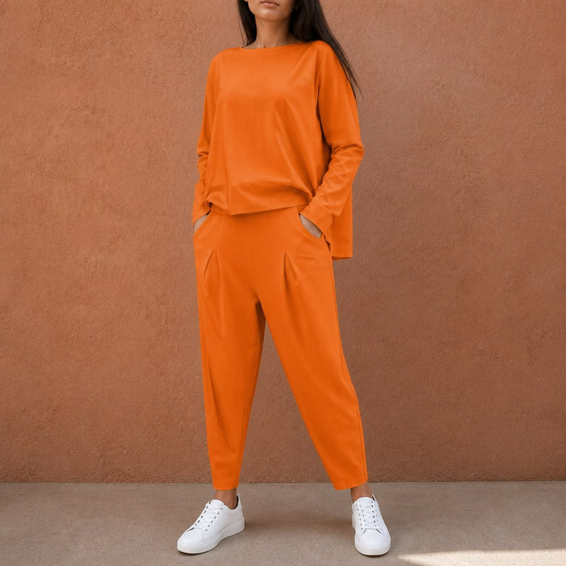 Women's Pleated Trouser Two-Piece Set | Johanna