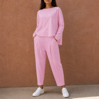 Women's Pleated Trouser Two-Piece Set | Johanna