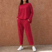 Women's Pleated Trouser Two-Piece Set | Johanna