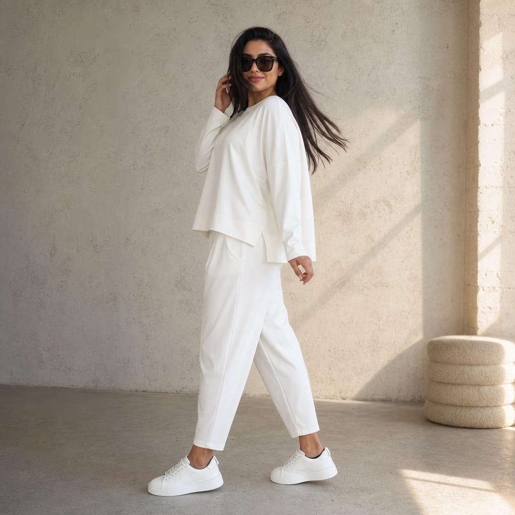 Women's Pleated Trouser Two-Piece Set | Johanna_2