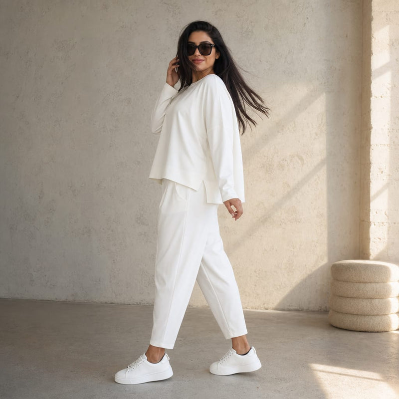 Women's Pleated Trouser Two-Piece Set | Johanna