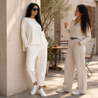 Women's Pleated Trouser Two-Piece Set | Johanna