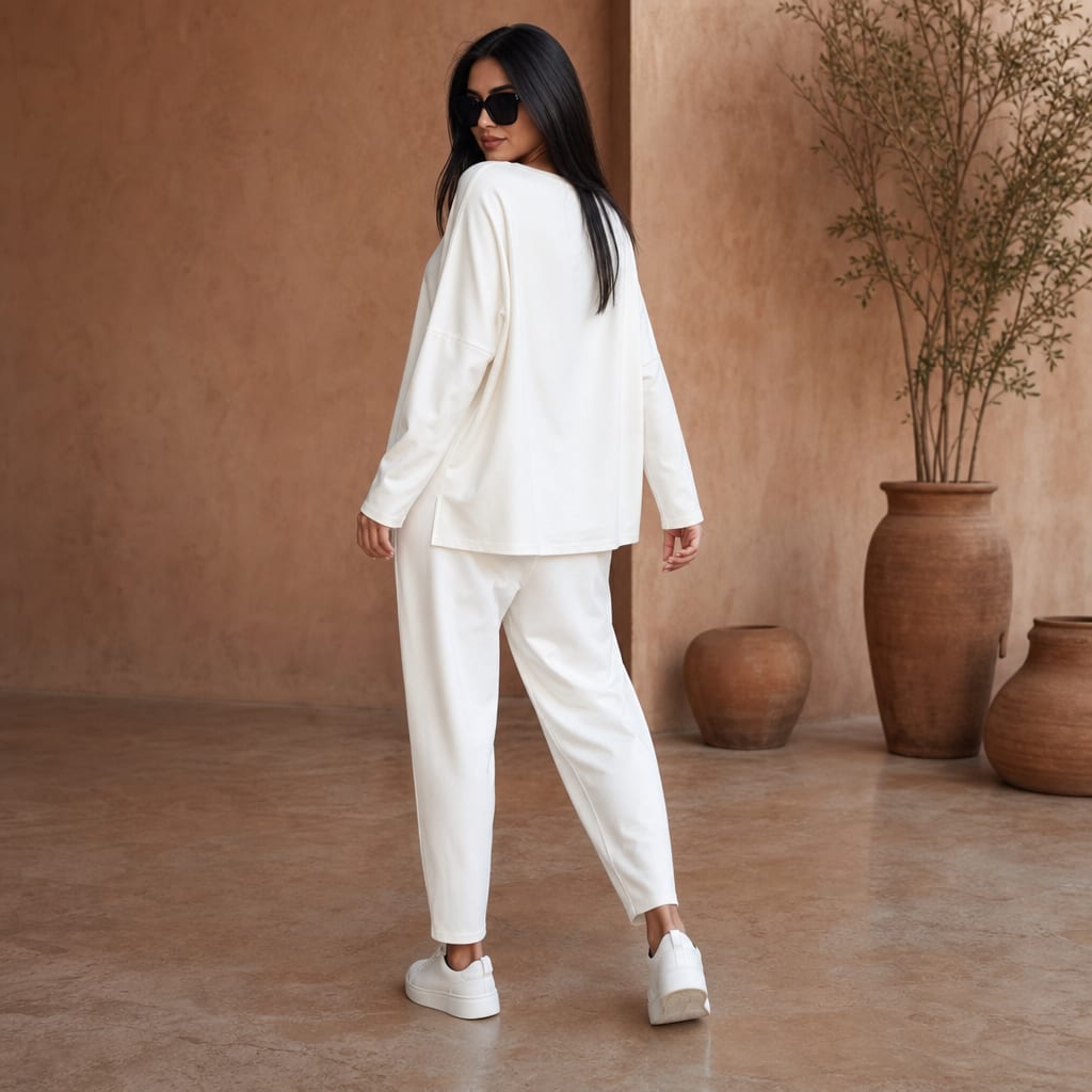 Women's Pleated Trouser Two-Piece Set | Johanna_4