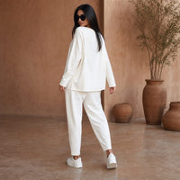 Women's Pleated Trouser Two-Piece Set | Johanna