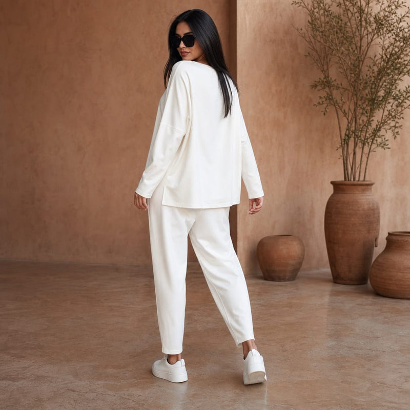 Women's Pleated Trouser Two-Piece Set | Johanna