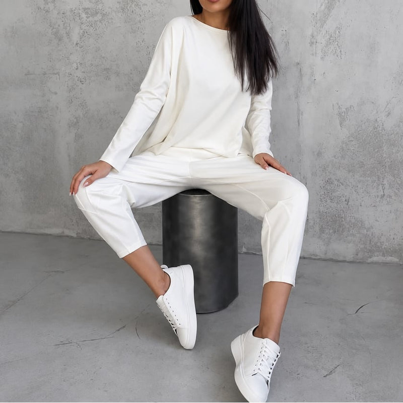 Women's Pleated Trouser Two-Piece Set | Johanna